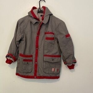 Sergent Major pocket full zip button up rare hooded jacket size 6